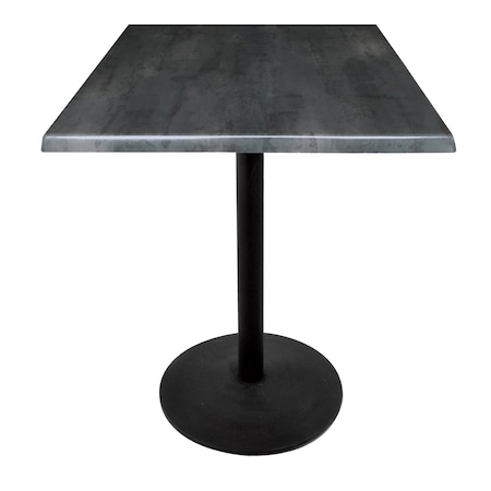 Holland Bar Stool Co 36" Tall In/Outdoor All-Season Table, 36" x 36" Square Black Steel Top OD214-2236BWOD36SQBlkStl